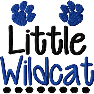 Little Wildcat Paws Machine Embroidery Design 4x4 5x7 6x10 University of Kentucky Team Instant Download Basketball Football Sports baby bib
