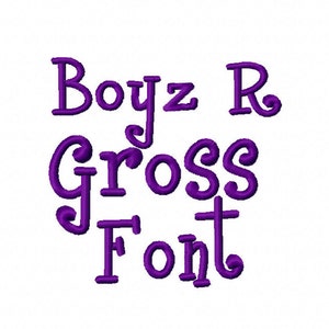 Boyz R Gross typsnitt alfabetet maskinbroderi design 2 tum bokstäver siffror direkt nedladdning pojke flicka baby shower skjorta haklapp