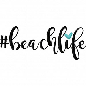 Beach Life #beachlife Machine Embroidery Design Instant Download lake Monogram vacation monogram embroidery hashtag monogram