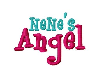 NeNe's Angel Machine Embroidery Design Instant Download Grandma Grandmother Baby shower shirt bib gift 4x4 5x7 6x10 Nana Mimi
