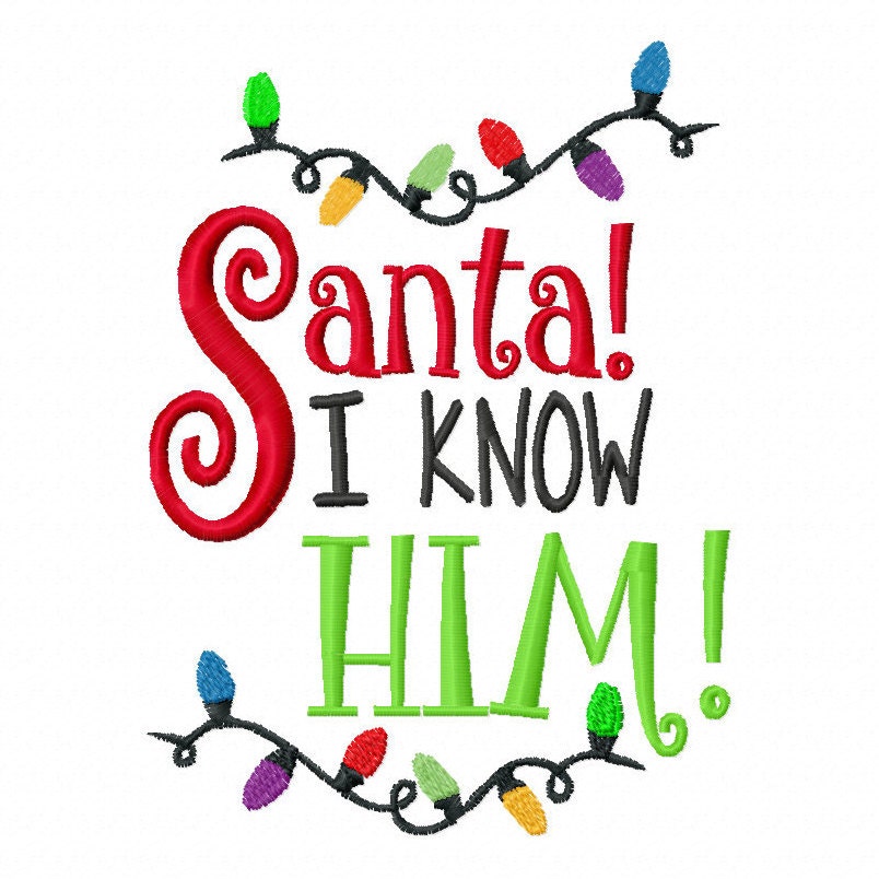 Santa I Know Him Quote Santa I Know Him 4X4 5X7 6X10 Christmas Elf Movie Quote | Etsy
