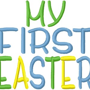 MY FIRST 1st EASTER Machine Embroidery Design Jesus God Bible Holiday Instant Download 4x4 5x7 shirt bib hat blanket baby shower gift