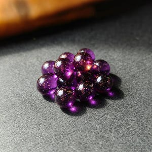 Royal Jelly Purple mini glass marble : pearls micro pearl