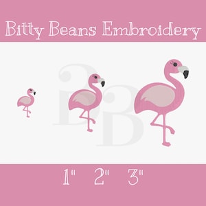 Flamingo, Animal de Zoológico, Flamingo Rosa, Verão, Praia MINI PREENCHIMENTO Clássico Vintage Design de Bordado à Máquina