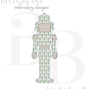 Applique Nutcracker, Simple bean stitch Applique Classic Vintage Machine Embroidery Design