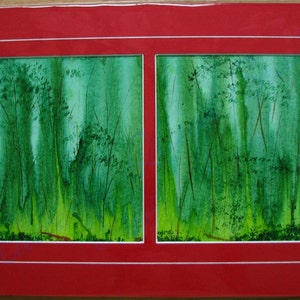 FireFly Forest ... acrylic painting ... abstract landscape ... original image 1