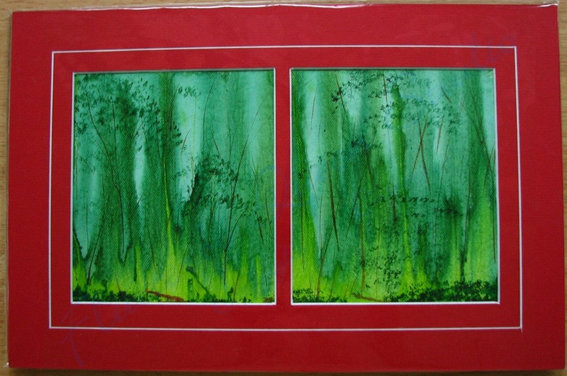 FireFly Forest ... acrylic painting ... abstract landscape ... original image 1