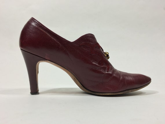 Vintage 1970’s-does-30’s/40’s oxblood deep red he… - image 2