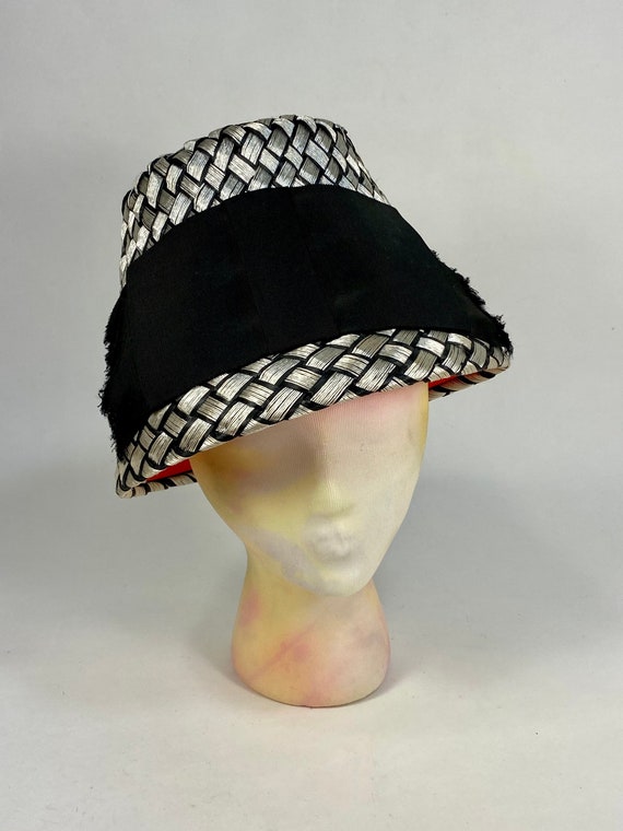Vintage Bucket Style Hat Black & White PAUPPY Retro Vintage Black White Guitar Funny Gifts Bucket  main image 2