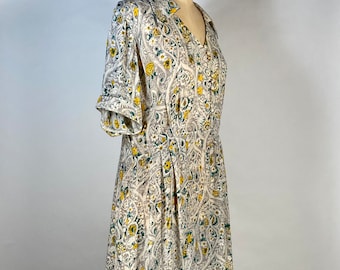 Vintage 1940’s-50’s pure silk lightweight dress by Mynette