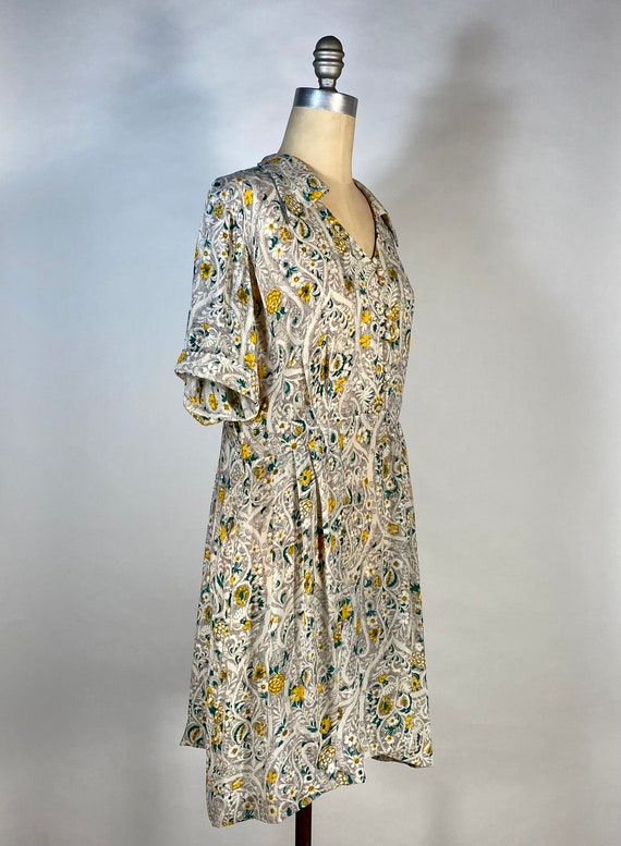 Vintage 1940’s-50’s pure silk lightweight dress by