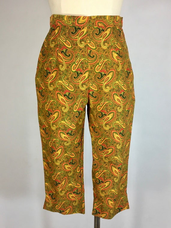 vintage paisley capri pants Gem