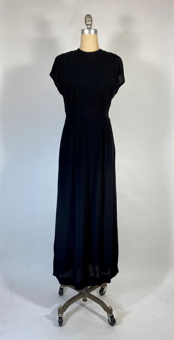 Vintage late 30’s-40’s soft wool crepe gown with k