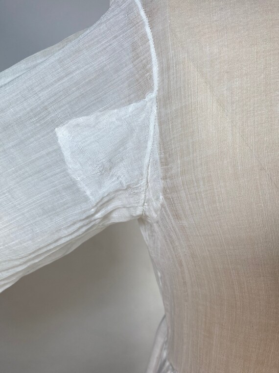 Antique Edwardian cotton batiste and lace sheer d… - image 9