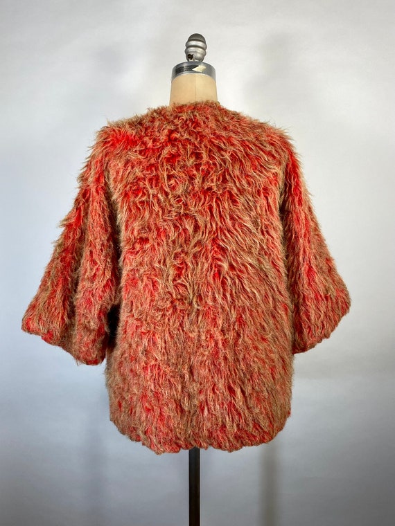 Vintage 1960’s-70’s WILD orange faux fur jacket - image 7
