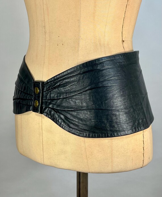 Vintage Anne Klein Black Wide Belt Anne Klein Wide Belts for Women for sale | eBay main image 4