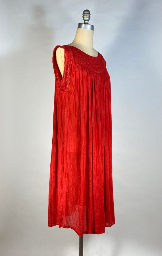 Vintage 1970’s-80’s cherry red lightweight cotton… - image 7