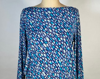 Vintage 1960’s Emilio Pucci silk jersey modified blouse top shirt size 8