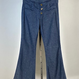 1970's Levi's Bell Bottom Jeans / Haute Hippie Denim / Lace Cut Outs and  Star Studded Embroidered Bell Bottoms / Stage Wear 