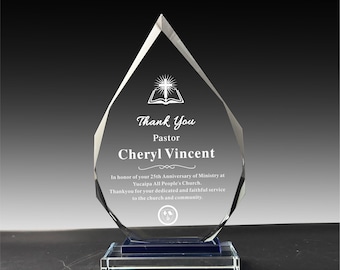 Personalisierter Anerkennungspreis, Dankesplakette, Zahnarztpraxis, Plakette für Kirche