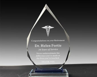 Personalisierter Anerkennungspreis, Dankesplakette, Zahnarztpraxis, Plakette für Doktor