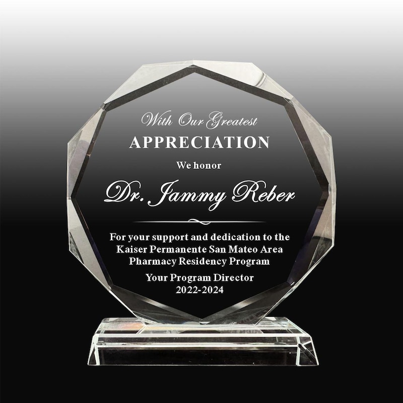 Glass Presentation Trophy - Etsy