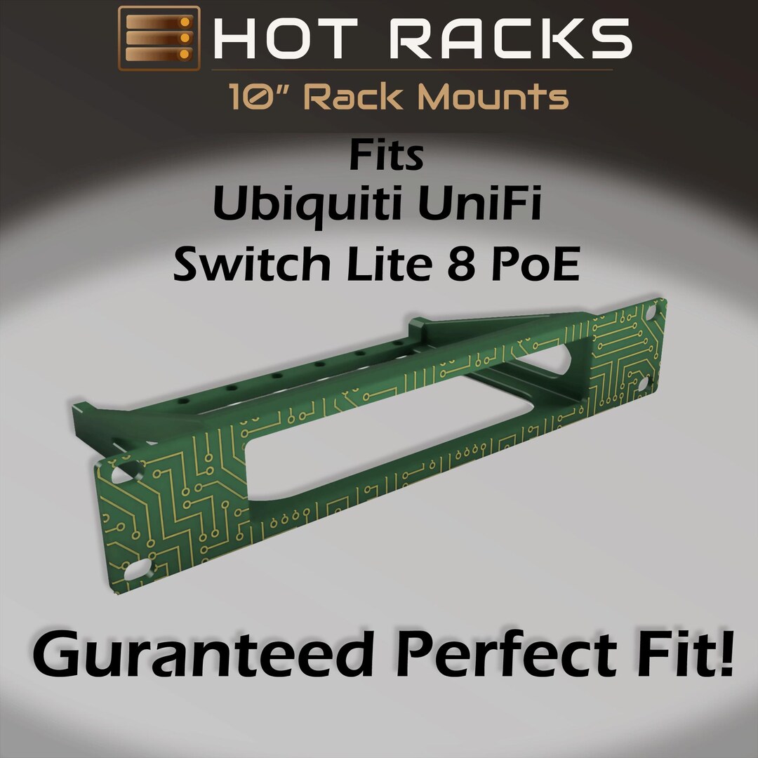10 Inch Rack Mount for Ubiquiti Unifi Switch Lite 8 Poe | Custom ...