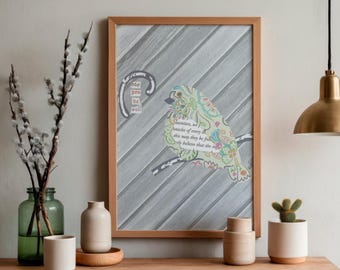 Bird Art Collage Wall Art:  May You Be Well (Digital Download)