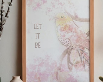 Yoga Studio Wall Art: Meditative Thoughts, Let it Be, (Digital Download)