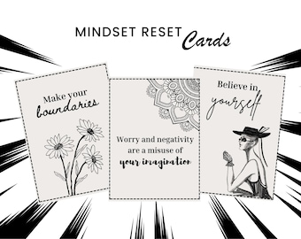 Mindset Reset Cards | Positive Affirmation Quotes for Women (Printable)