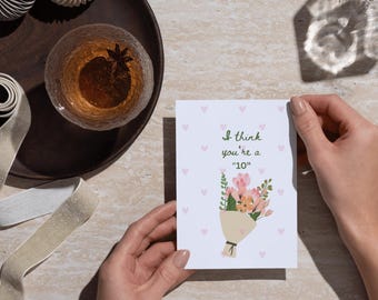 I Think You're a 10: Anniversary Card, Tiny Dancer Card (Digital Download)