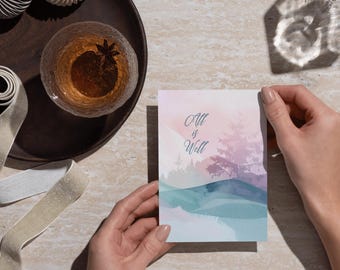 All is Well: Sympathy or Thinking of You Greeting Card (Digital Download)