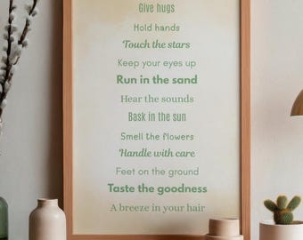 Wall Art: Ways to Live Life Lessons - Typography (Digital Download)