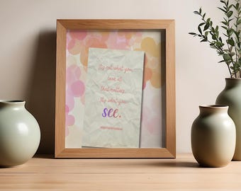 Floral Wall Art with Henry David Thoreau Quote (Digital Download)