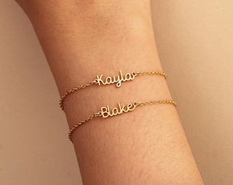 Custom Multi Name Bracelet, Baby Name Bracelet, Family Name Jewelry for Mom, Couple Name Bracelet, Valentine's Day Gift, Mother's Day Gift