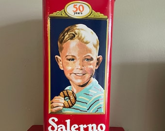 Vintage (1983) 50th Anniversary SALERNO Cookie/Cracker tin