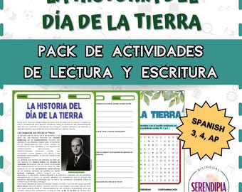 Historia del Día de la Tierra Lectura Comprensiva | Earth Day Spanish Reading Comprehension Printable Activities | Homeschool Worksheets
