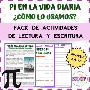 Dia de Pi Lectura | Pi Day Spanish Reading Comprehension | Real-World Math Spanish Reading Comprehension Printable Activities Middle School