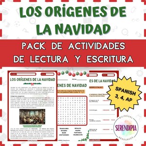 Historia de la Navidad ACTIVIDADES LECTURA COMPRENSIVA | Christmas History Spanish Reading Comprehension | Christmas Spanish Homeschool