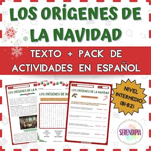 La Historia de la Navidad | ACTIVIDADES LECTURA & ESCRITURA | Christmas Spanish Reading Worksheet | Learn Spanish | Texto Navidad |
