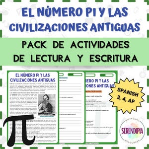 Día de Pi | Matemática y Civilizaciones Antiguas Lectura | Pi Day Spanish Reading Comprehension | Math and Ancient Civilizations Spanish