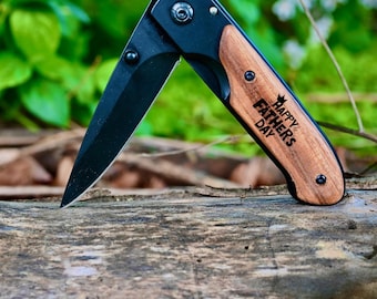 Father's Day Gift from Wife, Fathers Day Gift from Daughter, First Father's Day Gift from Kids,  Personalized Engraved Pocket Knife Gift