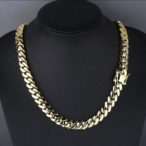 10 mm Miami Kubanische Gliederkette, Kubanisches Armband 14K Gold, Weißgold Juwelier HANDMADE, CUSTOM MADE Kubanische Halskette Schweres Gewicht Kette Hochglanzpoliert