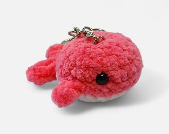 Crochet Whale Plushie Keychain: Handmade Amigurumi Charm