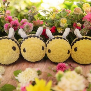Gehaakte Bumble Bee-knuffel: handgemaakte amigurumi-knuffel