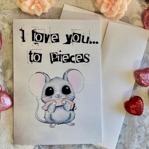 Carte de voeux Je t'aime en morceaux. Saint-Valentin, occasion spéciale, anniversaire, anniversaire, juste parce que, mardi au hasard, juste parce que.