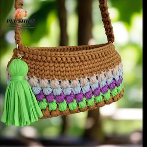 Crochet Handbag, Handmade Crochet Bag, Boho Bag, Handmade Handbag, Eco-friendly Purse, Women&#39;s Bag, Unique Gift