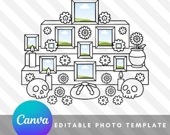 Photo de Dia de Muertos Ofrenda | Fichier canevas modifiable