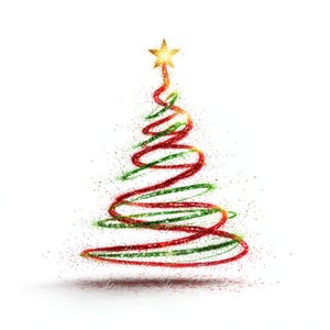 20 Sparkling Christmas Tree Clipart, Christmas Card, Holiday Art, Printable Watercolor, High-Quality PNG/JPGs, Paper Craft, Junk Journal
