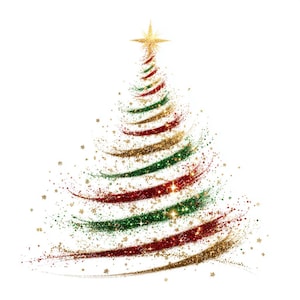 20 Sparkling Christmas Tree Clipart, Christmas Card, Holiday Art, Printable Watercolor, High-Quality PNG/JPGs, Paper Craft, Junk Journal